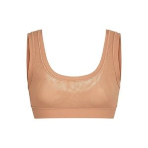 Skims Summer Mesh Scoop-neck Mesh Bralette / SIENNA